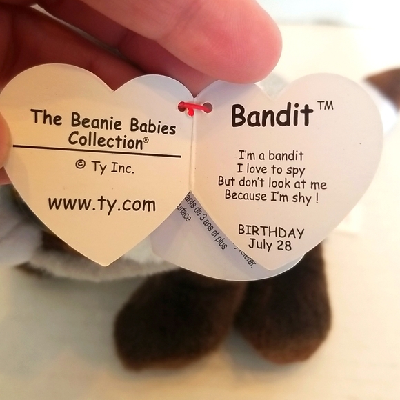 NWT Ty Beanie Boos Bandit The Racoon 2016 - Picture 6 of 9